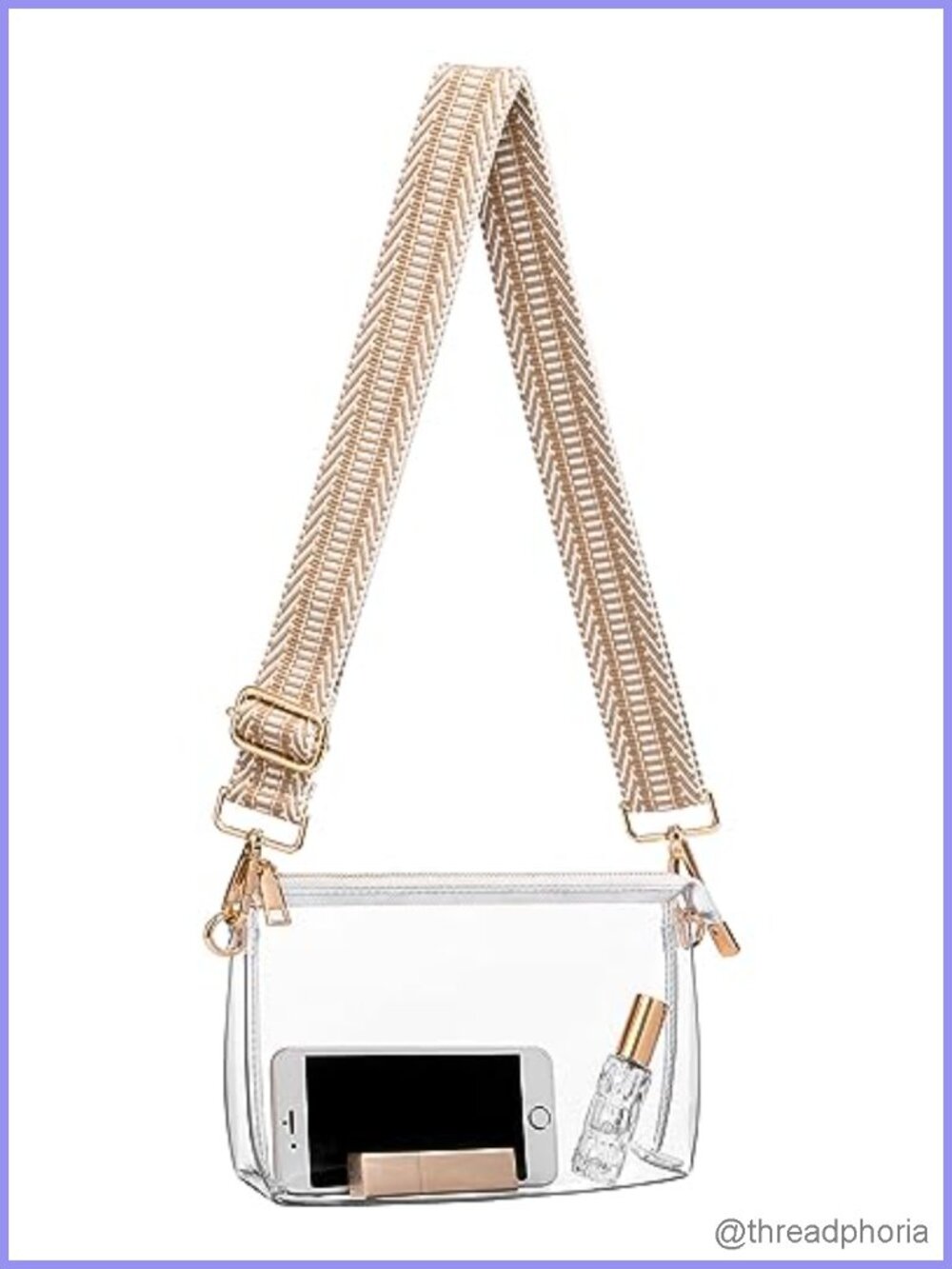 Clear Crossbody Concert Stadium Approved Purse PVC Women Adjustable Strap